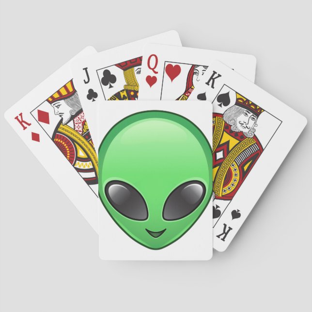 Jeu De Cartes émoticône alien (dos)