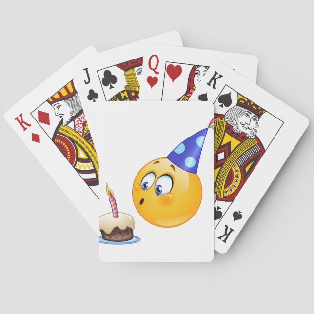 Jeu De Cartes émoticône anniversaire (dos)