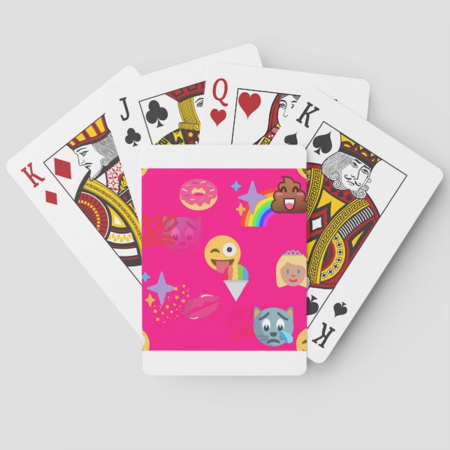 Jeu De Cartes émoticône rose chaud (dos)