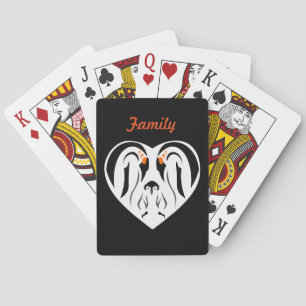 Jeu De Cartes Empereur Penguin Famille Amour Coeur