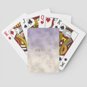 Jeu De Cartes Empreinte de léopard d'Ombre d'or violet