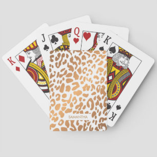 Jeu De Cartes Empreinte de léopard d'or