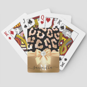 Jeu De Cartes Empreinte de léopard et Bow