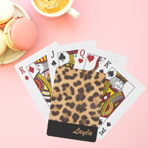 Jeu De Cartes Empreinte de léopard personnalisé