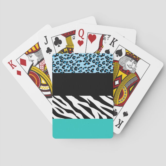 Jeu De Cartes Empreinte de léopard, Zebra Print, Poster de anima (dos)
