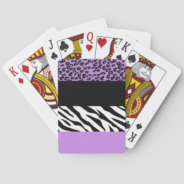 Jeu De Cartes Empreinte de léopard, Zebra Print, Poster de anima (dos)
