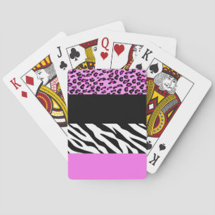 Jeu De Cartes Empreinte de léopard, Zebra Print, Poster de anima