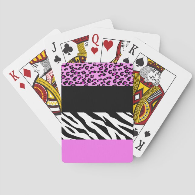Jeu De Cartes Empreinte de léopard, Zebra Print, Poster de anima (dos)