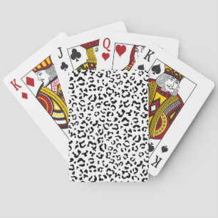 Jeu De Cartes Empreinte de léopard, Zones Léopard, Noir Et Blanc