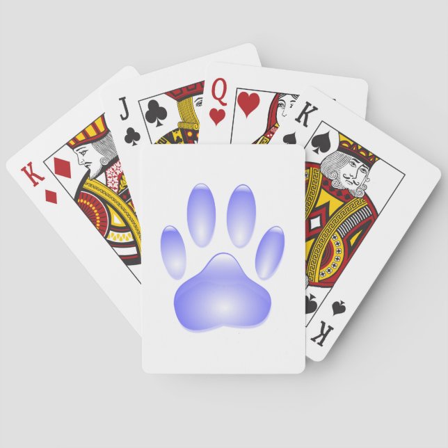 Jeu De Cartes Empreinte de patte de chien de verre (dos)