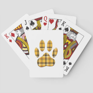 Jeu De Cartes Empreinte de patte de chien Tartan