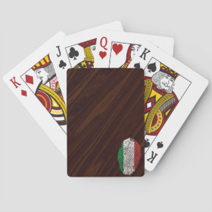 Jeu De Cartes empreinte digitale du drapeau italien au toucher