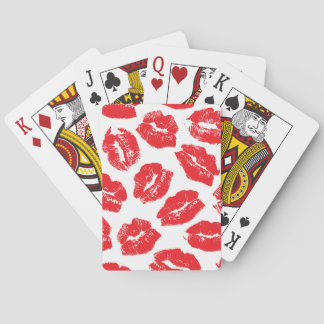 Jeu De Cartes Empreinte Kiss Lèvres rouges : Vintage sans fil