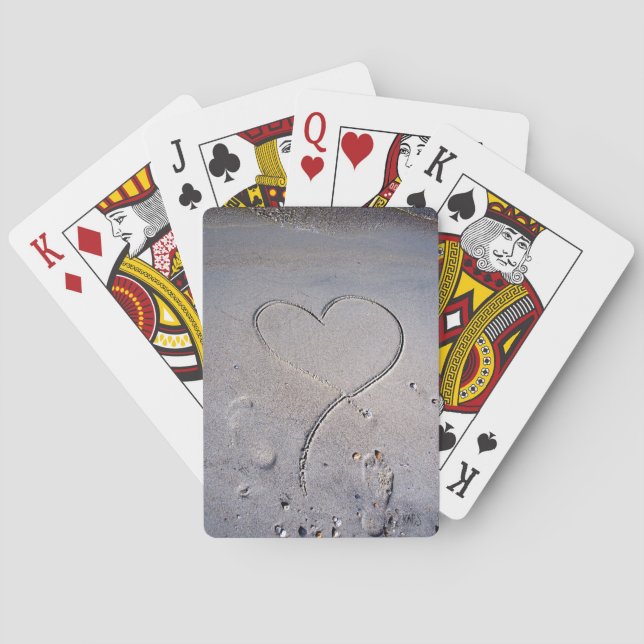 Jeu De Cartes Empreintes de pas du coeur (dos)
