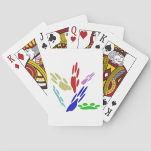 Jeu De Cartes Empreintes de pattes de chiens avec Pois