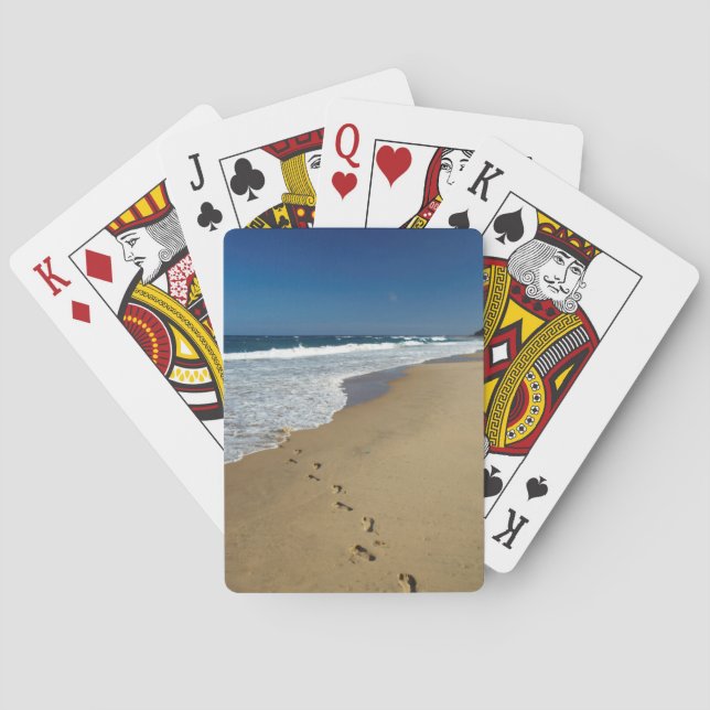 Jeu De Cartes Empreintes Sur Plage, Mabibi, Thongaland (dos)