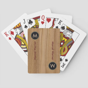 Jeu De Cartes en bois rustique (bois de faux)