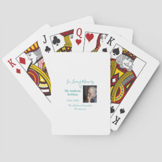 Jeu De Cartes En souvenir affectueux de nom souvenir funéraire