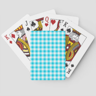 Jeu De Cartes En vichy bleu