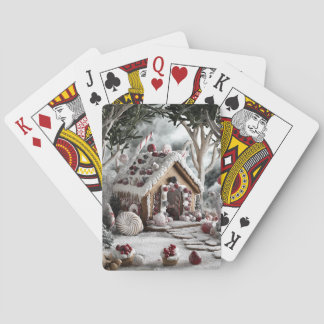 Jeu De Cartes Enchanted Gingerbread Cottage Winter Playing Cards