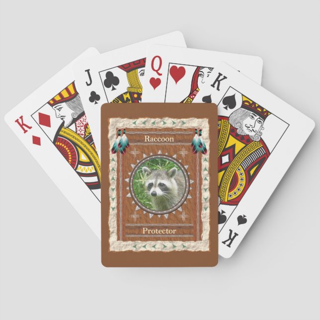Jeu De Cartes Énergie protectrice du raton laveur (dos)