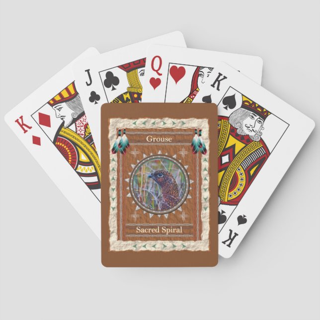 Jeu De Cartes Énergie Spirale Sacrée du Tétras (dos)