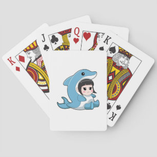 Jeu De Cartes Enfant avec costume de dauphin