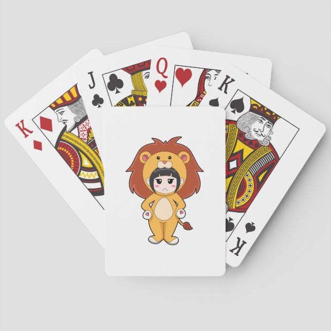 Jeu De Cartes Enfant avec costume de lion (dos)