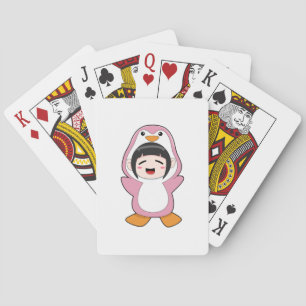 Jeu De Cartes Enfant avec costume de pingouin