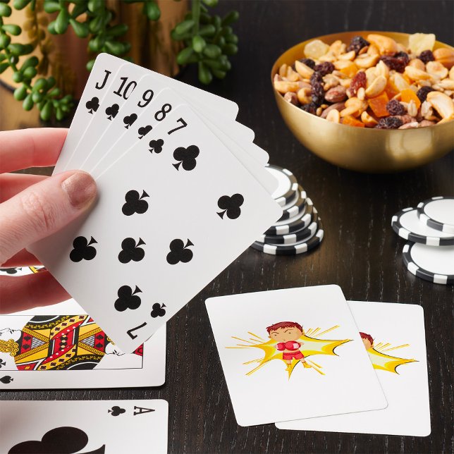 Jeu De Cartes Enfant boxeur en gants rouges et short (Créateur téléchargé)