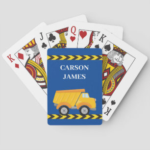 Jeu De Cartes Enfants Construction Camion Camion sur mesure Blue