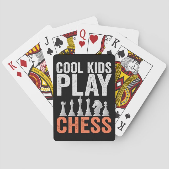 Jeu De Cartes Enfants cool Jouer aux échecs Amoureux du jeu d'éc (dos)