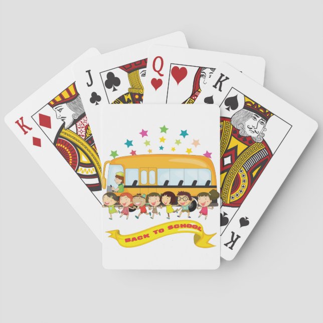 Jeu De Cartes Enfants de nouveau aux cartes de jeu d'école (dos)