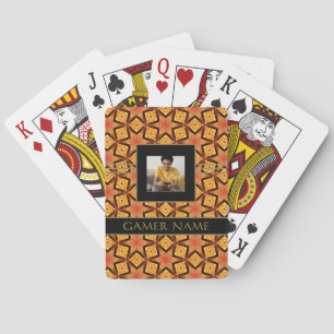 Jeu De Cartes Enfants Gamer Nom de la partie et photo Orange/Jau