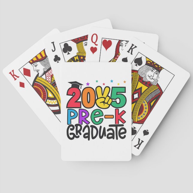 Jeu De Cartes Enfants pré-K Grad 2025 Préscolaire Graduation (dos)