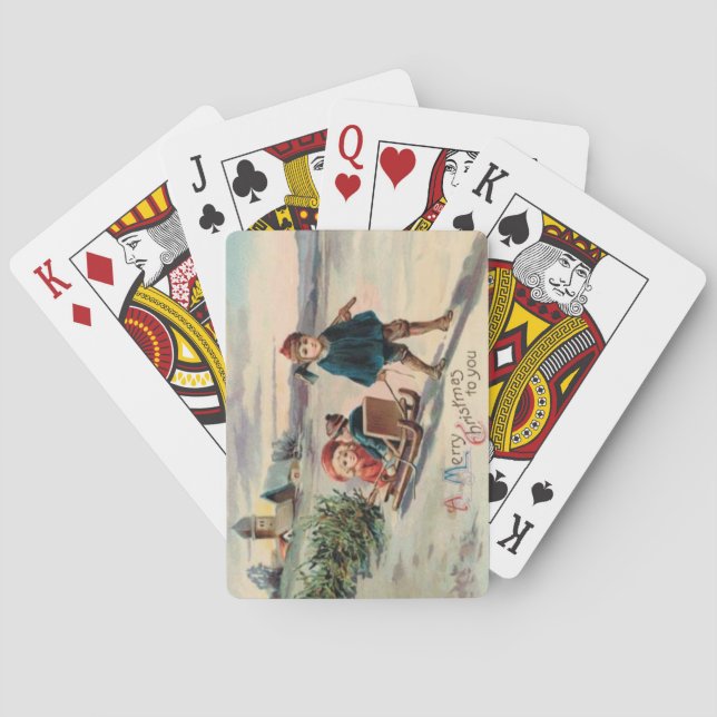 Jeu De Cartes Enfants Sleigh Arbre de Noël (dos)