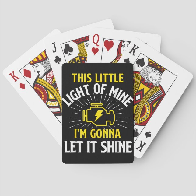 Jeu De Cartes Engine Control Light - Car Guy Auto Mechanic (dos)