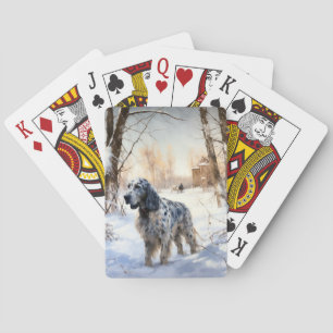 Jeu De Cartes English Setter Qu'il neige Noël
