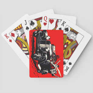 Jeu De Cartes Enlèvement de femmes en voiture par le Krampus rou