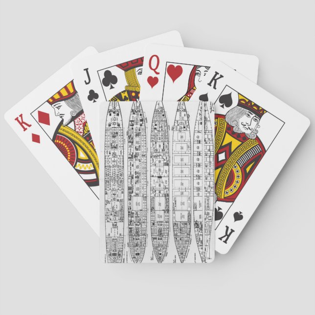 Jeu De Cartes Enquête sur la perte du Titanic : Sections transve (dos)