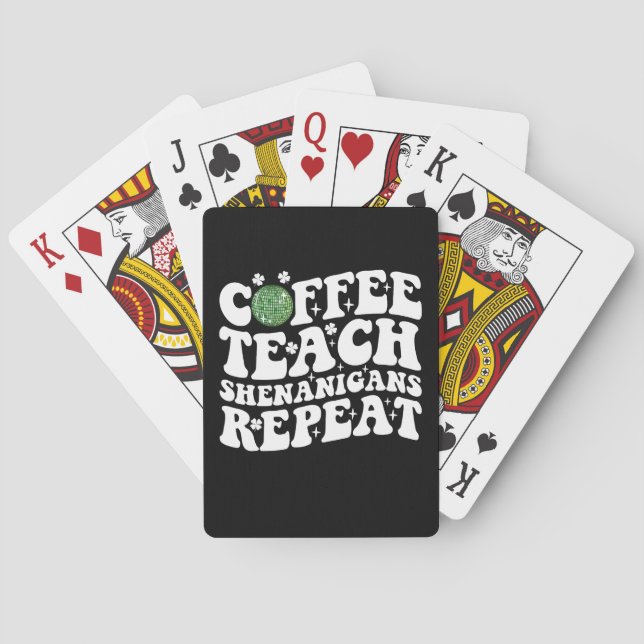 Jeu De Cartes Enseignant au café Shenanigans Répéter Disco Ball  (dos)