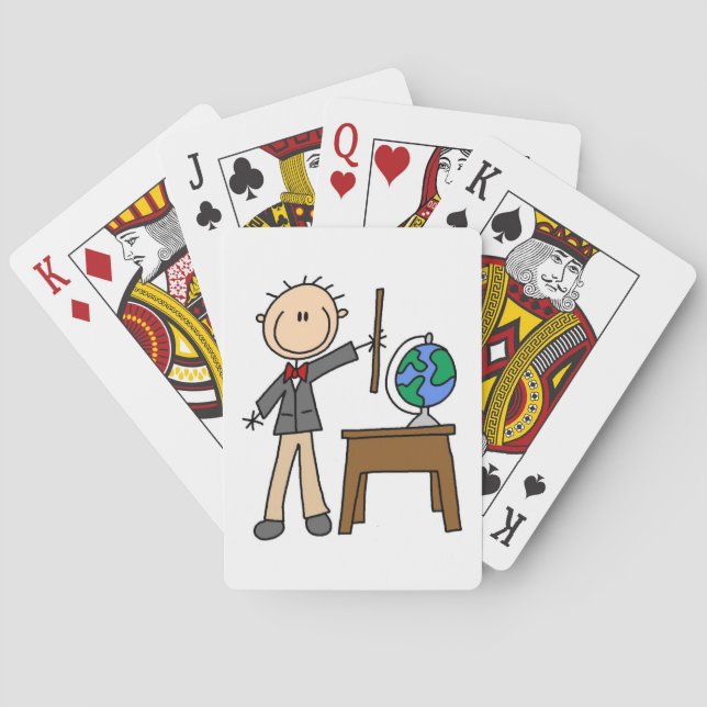 Jeu De Cartes Enseignant Avec Globe (dos)