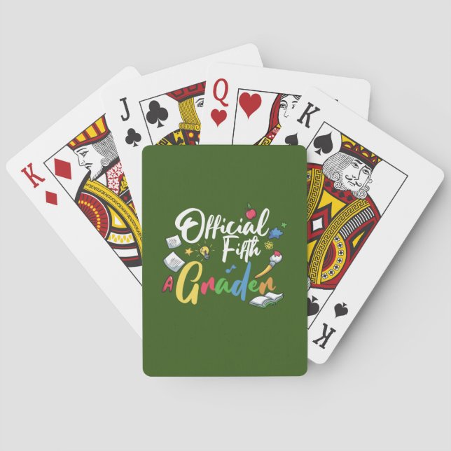 Jeu De Cartes Enseignant de 5e année Officiel de 5e année (dos)