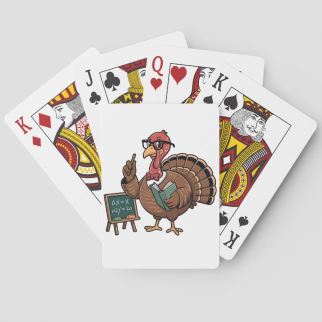 Jeu De Cartes Enseignant de l'action de grâces Turquie instruite (dos)