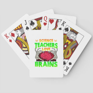 Jeu De Cartes Enseignants Cerveaux Squelette Coeur main Hallowee