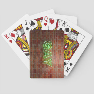 Jeu De Cartes Enseigne néon gay illuminée SlipperyJoe lumineuse