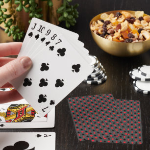 Jeu De Cartes Enseignes de cartes rouges et noires sur des carte