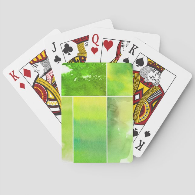 Jeu De Cartes Ensemble d'aquarelle abstraite peinte à la main (dos)