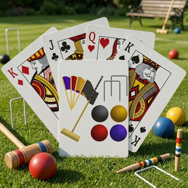 Jeu De Cartes Ensemble d'équipement de croquet Maillet Boules Ar (Créateur téléchargé)