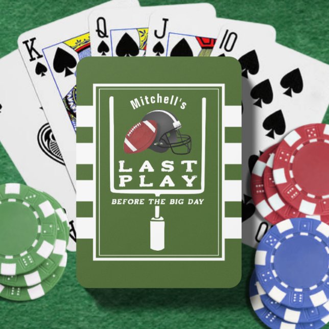 Jeu De Cartes Enterrement de vie de garçon de football dernier j (Football Bachelor Party Last Play Before Big Day Poker Cards
)